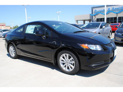honda civic 2012 black coupe ex l gasoline 4 cylinders front wheel drive 5 speed automatic 77025