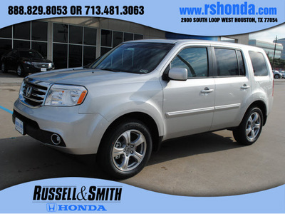 honda pilot 2012 silver suv ex l gasoline 6 cylinders front wheel drive 5 speed automatic 77025