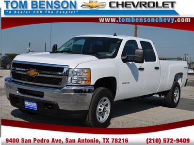 chevrolet silverado 2500hd 2013 white work truck diesel 8 cylinders 4 wheel drive automatic 78216