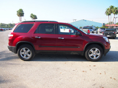 gmc acadia 2009 red suv sle 1 gasoline 6 cylinders front wheel drive automatic 78114