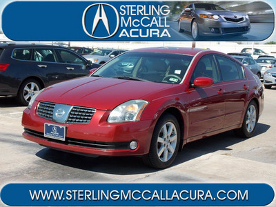 nissan maxima 2004 dk  red sedan 3 5 sl gasoline 6 cylinders front wheel drive shiftable automatic 77074