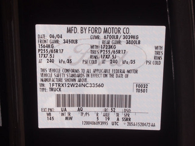 ford f 150 2004 black pickup truck xlt gasoline 8 cylinders rear wheel drive automatic with overdrive 76108
