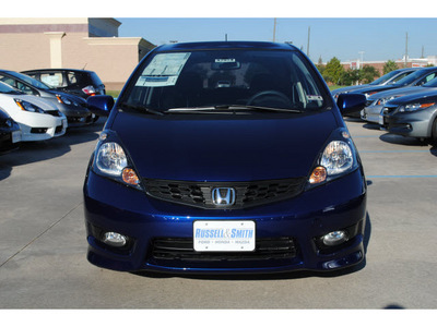 honda fit 2013 blue hatchback sport gasoline 4 cylinders front wheel drive automatic 77025