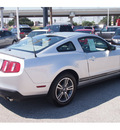 ford mustang 2011 silver coupe v6 gasoline 6 cylinders rear wheel drive automatic 77074
