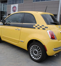 fiat 500 2012 yellow hatchback lounge gasoline 4 cylinders front wheel drive automatic 76108
