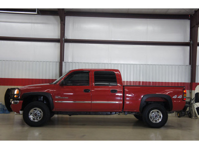 gmc sierra 2500hd 2005 red sle diesel 8 cylinders 4 wheel drive automatic 79110