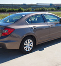 honda civic 2012 gray sedan lx gasoline 4 cylinders front wheel drive automatic 77065