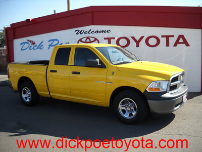 dodge ram 1500 2009 yellow pickup truck gasoline 8 cylinders 2 wheel drive automatic 79925