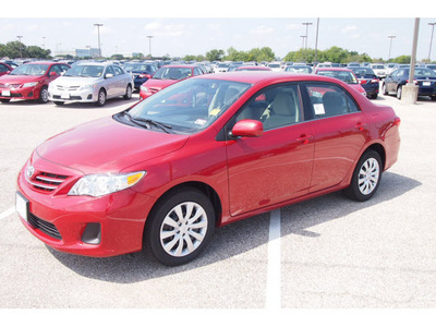 toyota corolla 2013 red sedan le 4 cylinders automatic 77074