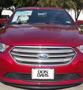 ford taurus 2013 red sedan sel gasoline 6 cylinders front wheel drive automatic 76011