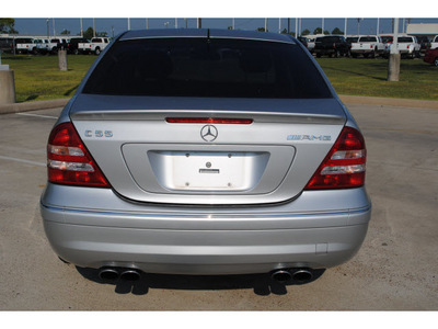 mercedes benz c55 amg 2005 silver sedan gasoline 8 cylinders rear wheel drive automatic with overdrive 77539