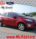 ford fiesta 2011 red hatchback gasoline 4 cylinders front wheel drive automatic with overdrive 77539