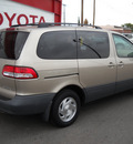 toyota sienna 2002 gold van gasoline 6 cylinders front wheel drive automatic 79925