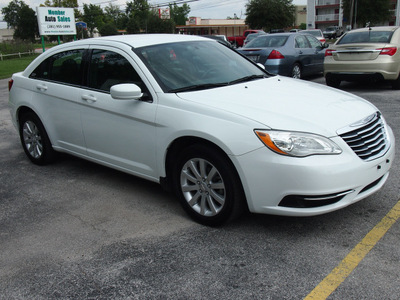 chrysler 200 2011 white sedan touring 4 cylinders autostick 77070