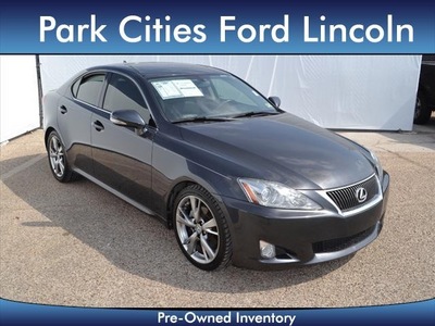 lexus is 250 2009 dk  gray sedan gasoline 6 cylinders rear wheel drive automatic 75235