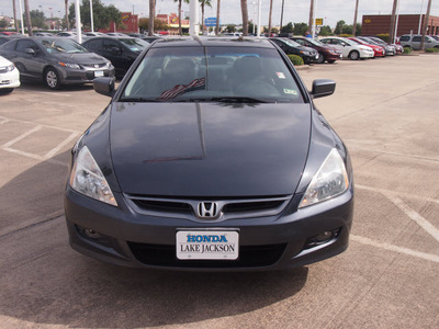 honda accord 2006 dk  gray coupe ex w leather gasoline 4 cylinders front wheel drive automatic 77566