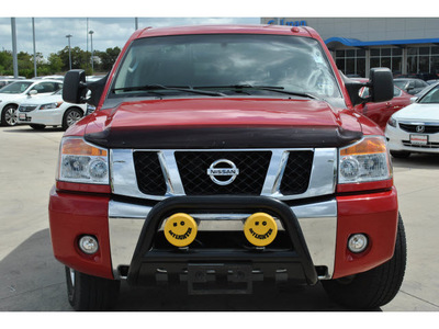 nissan titan 2008 red 4x4 ffv flex fuel 8 cylinders 4 wheel drive automatic 78233