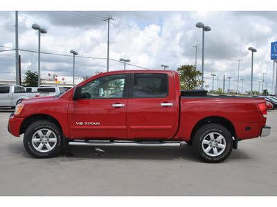 nissan titan 2008 red 4x4 ffv flex fuel 8 cylinders 4 wheel drive automatic 78233