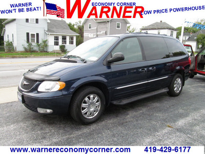 chrysler town and country 2003 blue van limited gasoline 6 cylinders front wheel drive automatic 45840