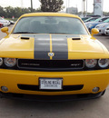 dodge challenger 2010 yellow coupe srt8 gasoline 8 cylinders rear wheel drive 6 speed manual 77074