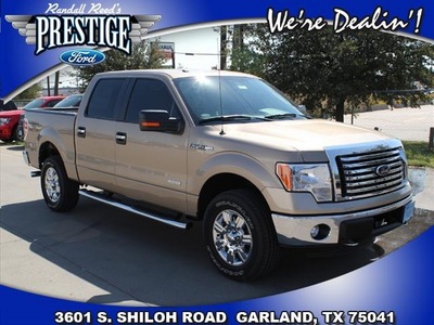 ford f 150 2012 pale adobe met xlt gasoline 6 cylinders 4 wheel drive shiftable automatic 75041