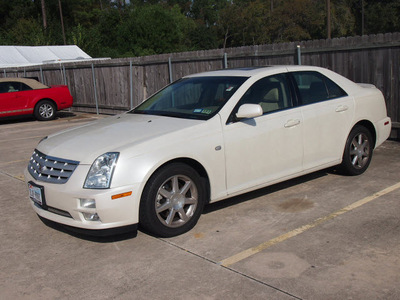 cadillac sts 2005 white sedan gasoline 6 cylinders rear wheel drive automatic 77090