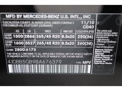 mercedes benz m class 2011 black suv ml350 gasoline 6 cylinders rear wheel drive automatic 77002
