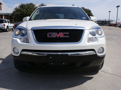 gmc acadia 2011 white suv slt 1 gasoline 6 cylinders front wheel drive automatic 76087