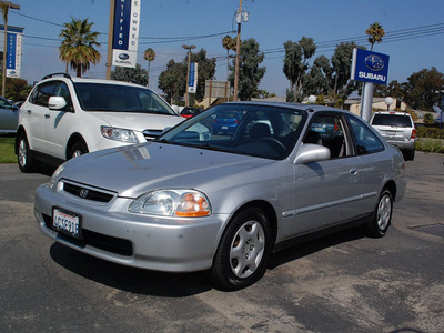 honda civic 1998 silver coupe ex gasoline 4 cylinders front wheel drive 5 speed manual 94063