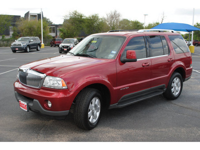 lincoln aviator 2005 red suv luxury gasoline 8 cylinders rear wheel drive 5 speed automatic 78501
