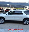 gmc acadia 2010 white suv slt 2 w dvd gasoline 6 cylinders front wheel drive automatic 76051