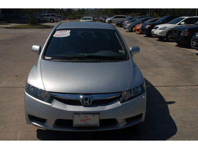 honda civic 2011 silver sedan lx gasoline 4 cylinders front wheel drive automatic 77339