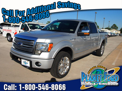 ford f 150 2012 silver platinum gasoline 6 cylinders 4 wheel drive automatic 77338