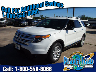 ford explorer 2013 white suv xlt flex fuel 6 cylinders 2 wheel drive automatic 77338