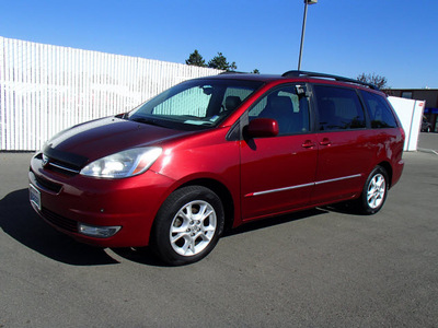 toyota sienna 2004 red van xle limited 7 passenger 6 cylinders automatic 99352