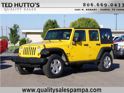 jeep wrangler unlimited 2007 yellow suv x gasoline 6 cylinders 4 wheel drive automatic 79065