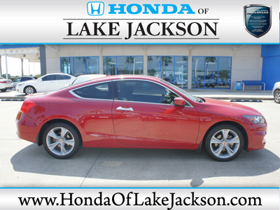 honda accord 2011 red coupe ex l v6 gasoline 6 cylinders front wheel drive automatic 77566