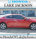 honda accord 2011 red coupe ex l v6 gasoline 6 cylinders front wheel drive automatic 77566