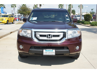 honda pilot 2011 dk  red suv ex l w dvd gasoline 6 cylinders front wheel drive automatic 77566