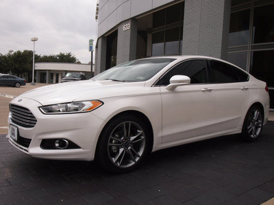 ford fusion 2013 white sedan titanium gasoline 4 cylinders front wheel drive automatic 76011