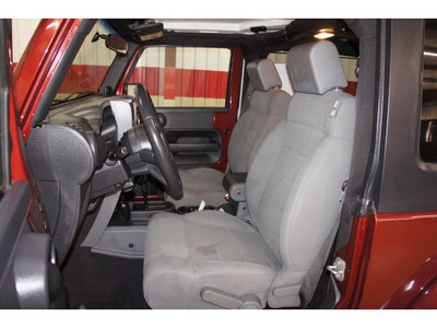 jeep wrangler 2007 red suv sahara gasoline 6 cylinders 4 wheel drive automatic 79110
