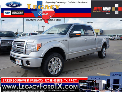 ford f 150 2012 silver platinum 6 cylinders automatic 77471
