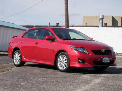 toyota corolla 2010 red sedan s 4 cylinders automatic 61832