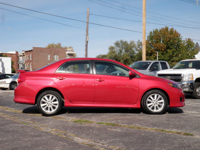 toyota corolla 2010 red sedan s 4 cylinders automatic 61832