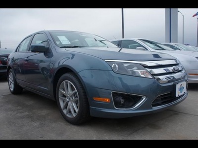 ford fusion 2012 blue sedan sel gasoline 4 cylinders front wheel drive 6 speed automatic 77338