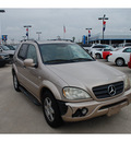 mercedes benz m class 2001 brown suv ml430 gasoline 8 cylinders all whee drive automatic 77090