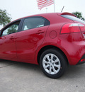 kia rio5 2013 dk  red hatchback lx gasoline 4 cylinders front wheel drive 6 speed manual 77034