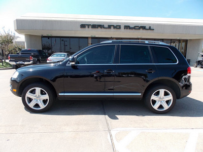 volkswagen touareg 2007 black suv v6 gasoline 6 cylinders all whee drive shiftable automatic 77074