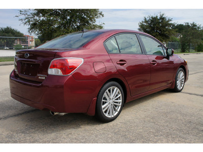 subaru impreza 2012 red sedan 2 0i premium gasoline 4 cylinders all whee drive automatic 77099