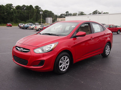 hyundai accent 2012 red sedan gls gasoline 4 cylinders front wheel drive automatic 28557